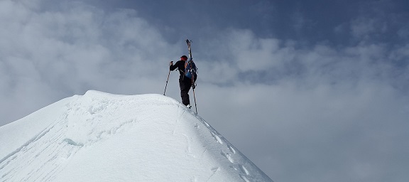 Ausdauer beim Gletscheranstieg